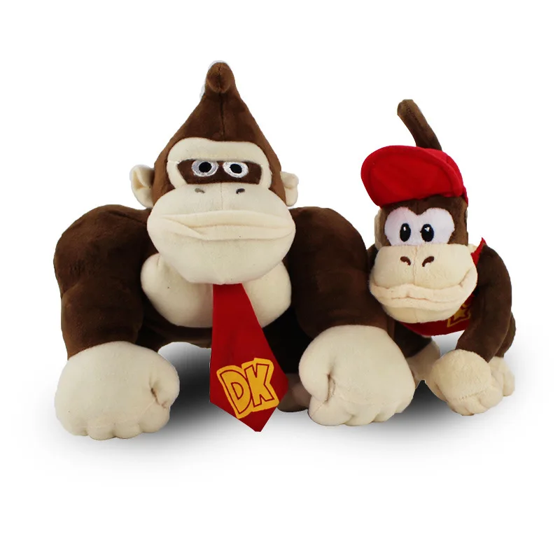 2pcs 25cm Kings Kong Plush Toy Monkey Donkey King Kong Plush Doll Soft Stuffed Little King Kong Orangutan Peluche Toys Kids Gift