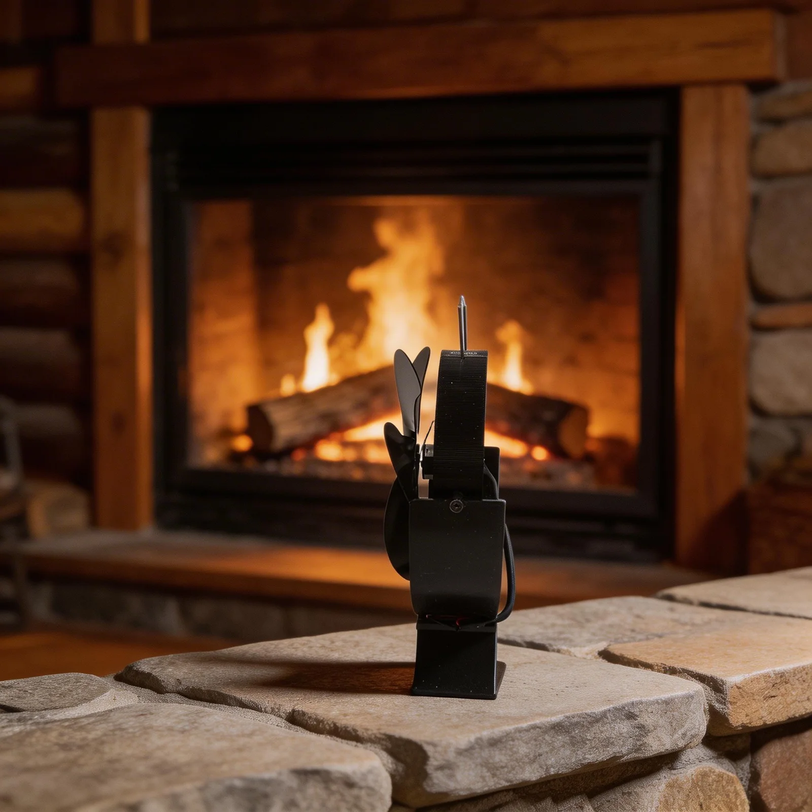 Stove Fan Heat Powered Fireplace Fan Log Wood Burner Eco-fan Quiet 6 Blade Fireplace Fan Home Winter Warm Heat Distribution