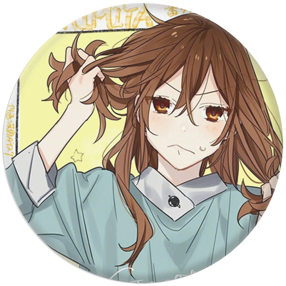 Anime Hori san a Miyamura kun horimiya Hori Kyōko Miyamura Izumi Costume Cosplay Distintivo Pin SPTE Spilla in banda stagnata Accessori