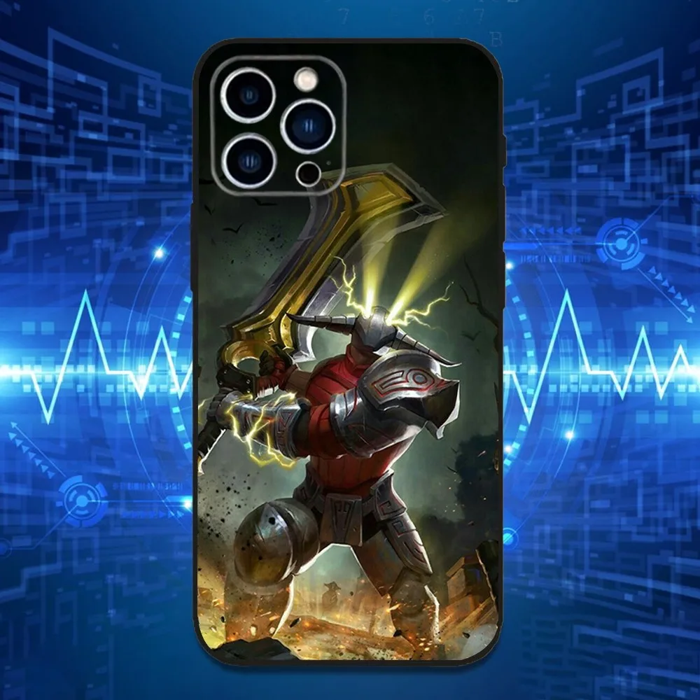 حافظة هاتف ألعاب D-Dota 2 الرائعة لهاتف iPhone 16,15,14,13,12,11 Plus,Pro Max,XS,X,XR,SE,Mini,8,7,غطاء أسود من السيليكون الناعم #6