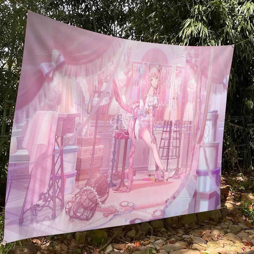 P-Project S-Sekai Creative Pattern Hanging Flag Polyester Printed Banner Hand Pulled Flag