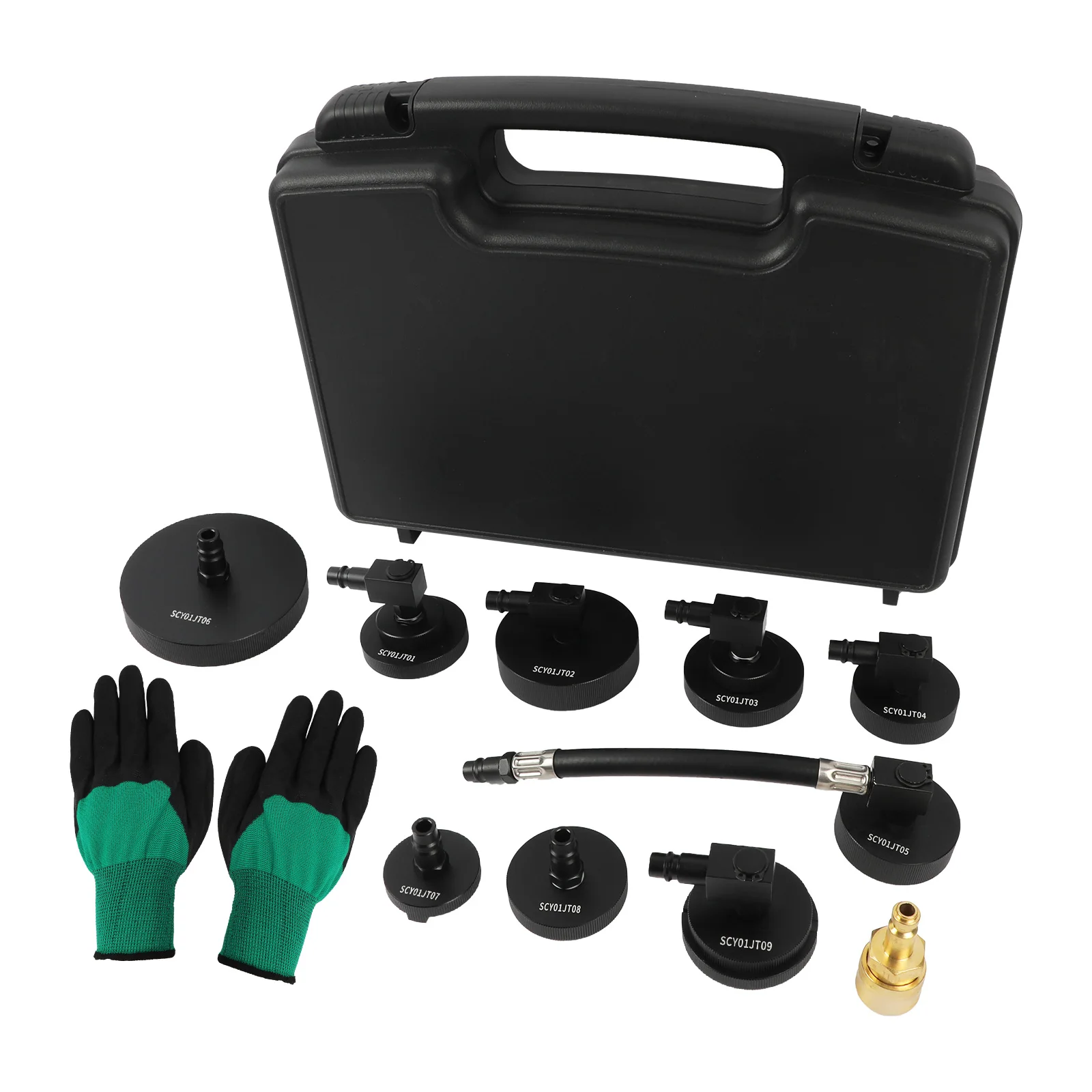 Brake Fluid Bleeder Adapter Kit 10Pcs Master Cylinder Bleeder Tool Kit for Most Car Brake Fluid Bleeding or Refilling