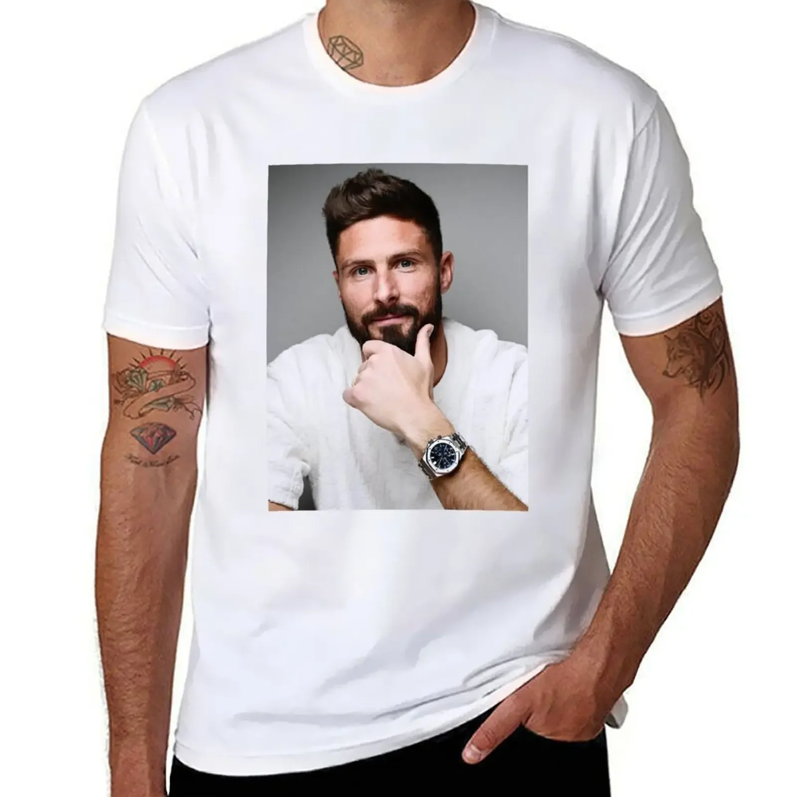 Team Giroud T-Shirt anime clothes Aesthetic clothing t shirts for men graphic 2024 heavyweight new arrival fashion hot vintage