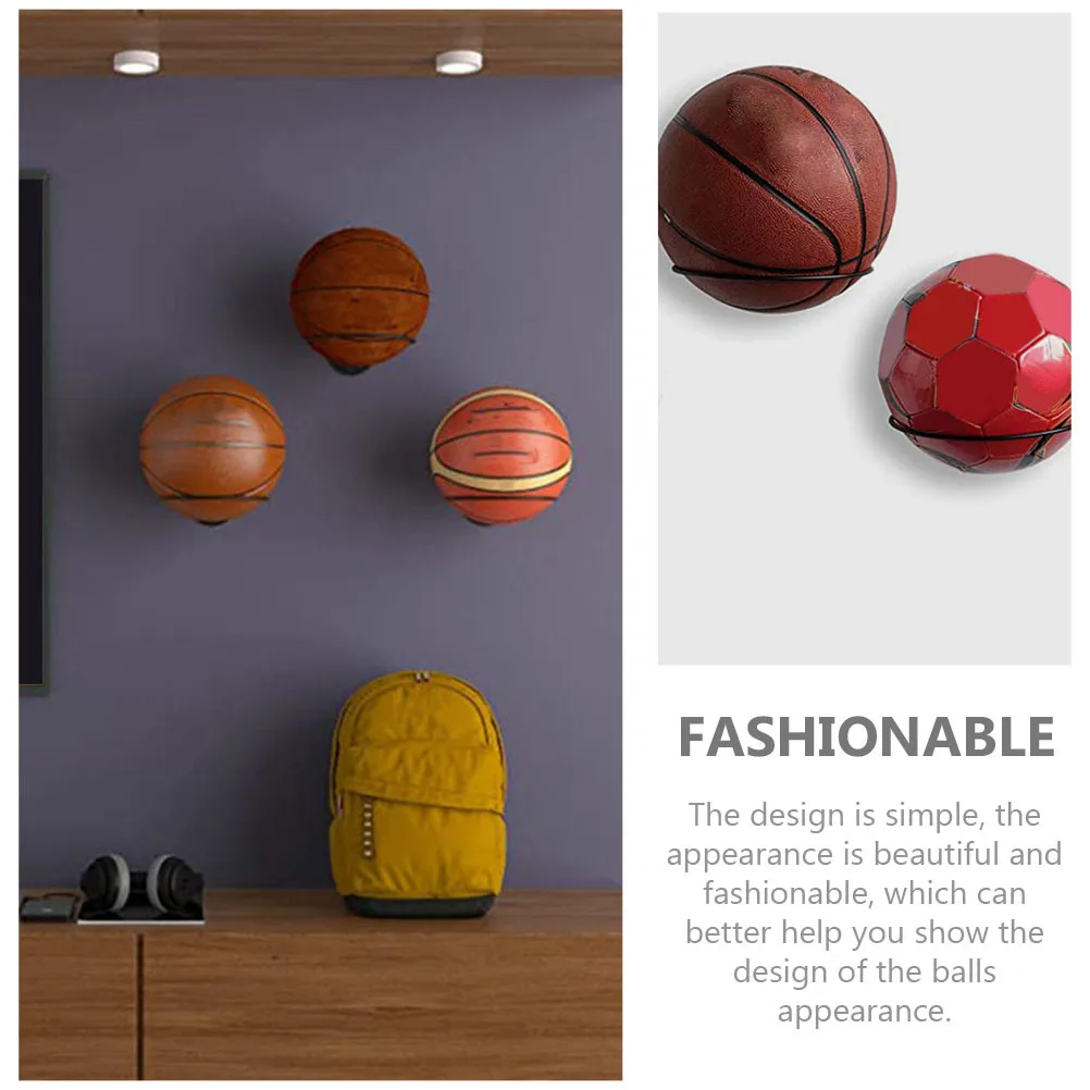 

football holder wear-resistant basketball mount convenient ball holder iron basketball holder displaying accessory
