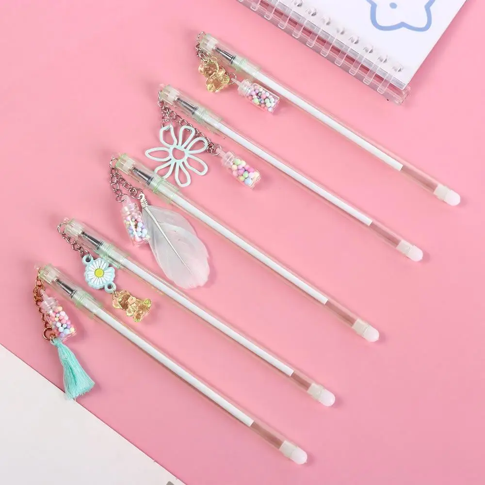 Lovely Kawaii Stationery for Girl Bear Student Erasable Pen Signature Pen Pendant Pen Gel Pen