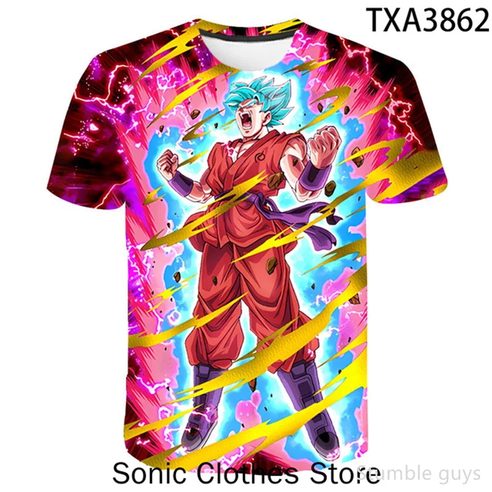 Dragon Ball Tshirt Kids Boys Girls Clothes Kakarot Kids T-Shirt Goku Super Saiyan Vegeta Fashion Streetwear Boys Girls