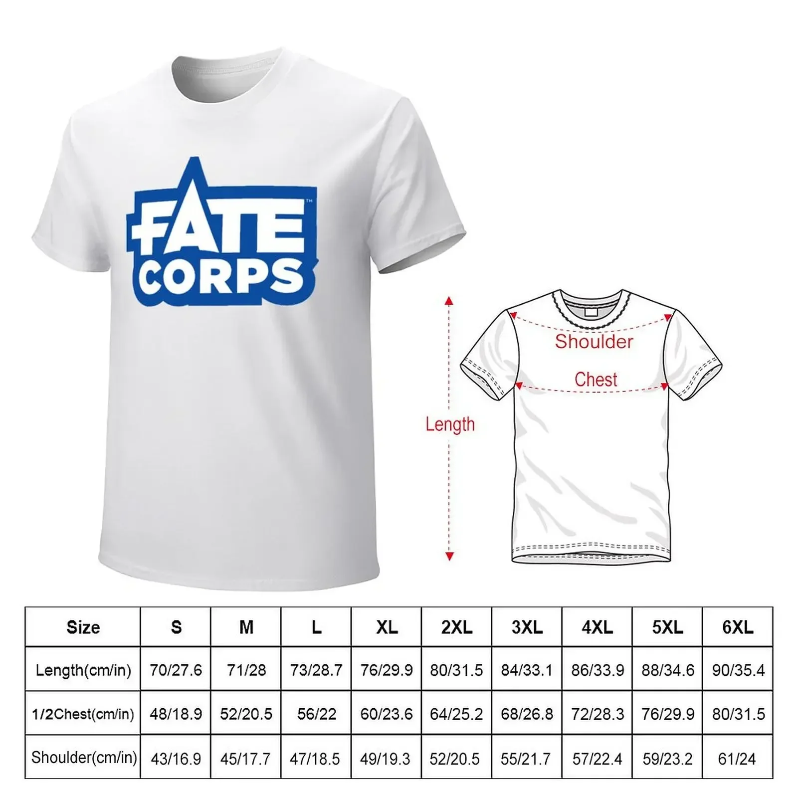 Fate Corps (Blue) T-shirt boys animal print customs Aesthetic clothing Men's t-shirts