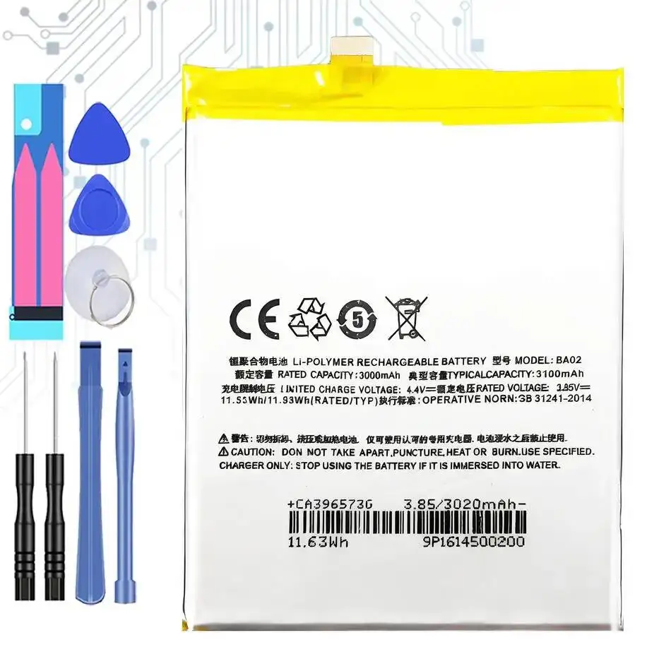 

Long-Lasting Performance For Meizu Meizy M3E A680Q BA02 Mobile Phone Battery 3100Mah