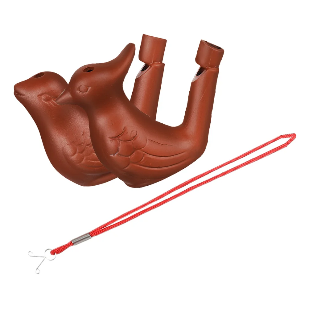 

2Pcs Ceramic Bird Whistles Creative Peacock Design Water Musical Instruments Kids Birthday Party Favors Clay Bird Call