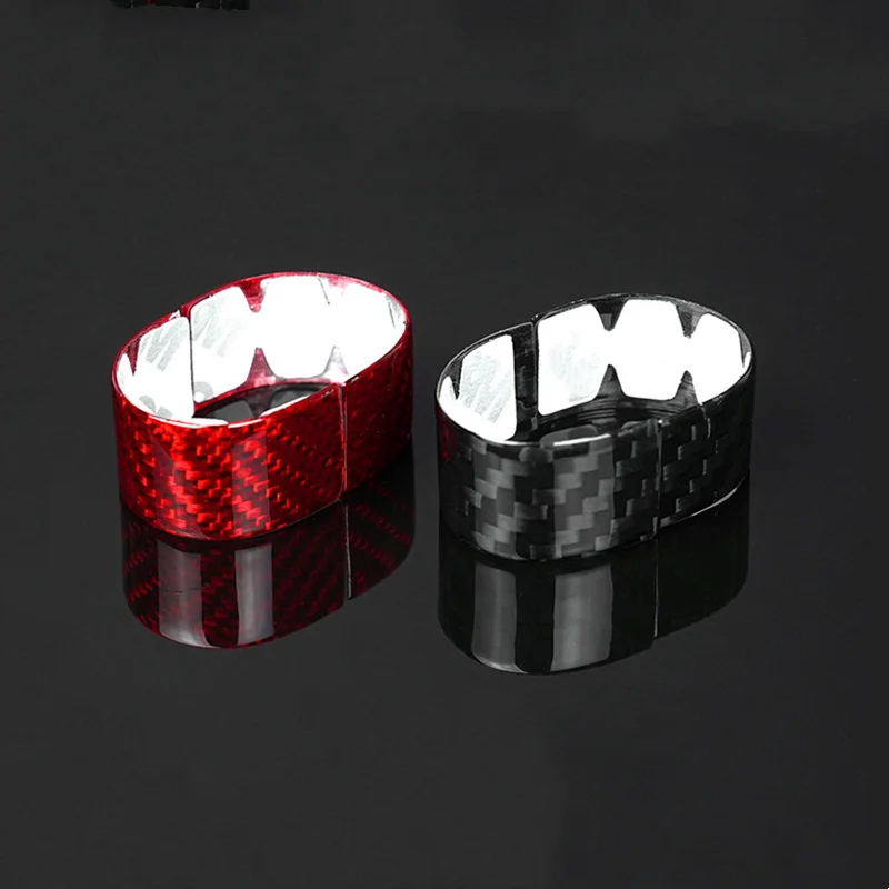 REAL HARD Carbon Fiber Black Steering Wheel Cover Trim Ring For Fiat 500 2020-2023