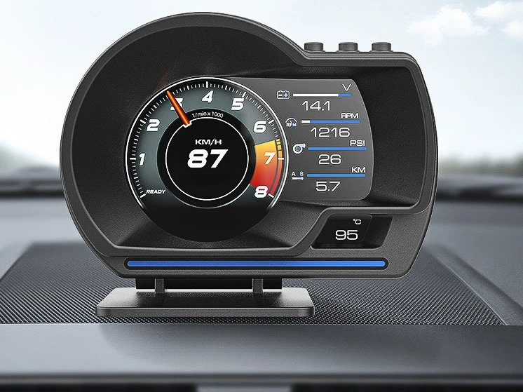 

Parts Suitable for A501 Automobile OBD2 Multifunctional LCD Instrument Modified HUD Head-up Display Intelligent Safety Alarm