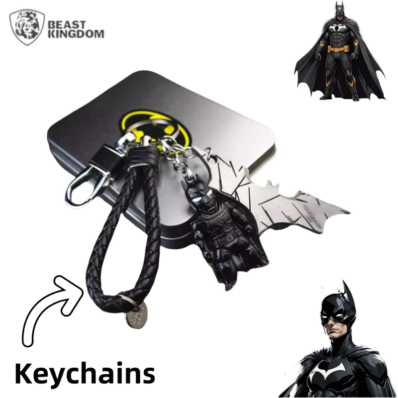 

BeastKingdom Batman The flash anime peripherals cartoon cute keychain student school bag creative decoration metal pendant gifts