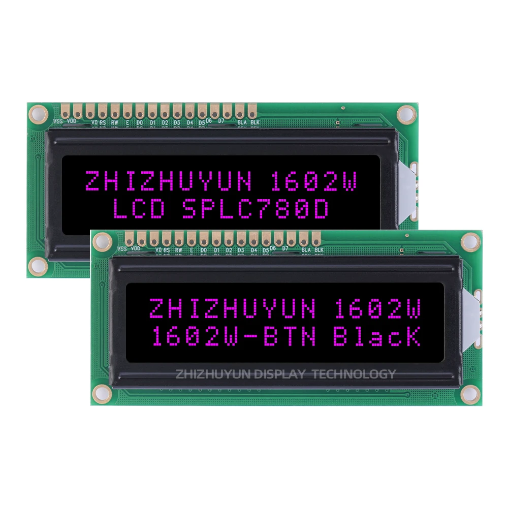 Imagem -03 - Display Lcd Screen Spot Module Serial Lcd Display Screen Btn Black Film Orange Font 16x2 Lcd16x2a