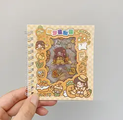 Cute Frosted Sticker Book Waterproof Transparent Handbook Stickers DIY Kawaii Cartoon tickers School Supplies