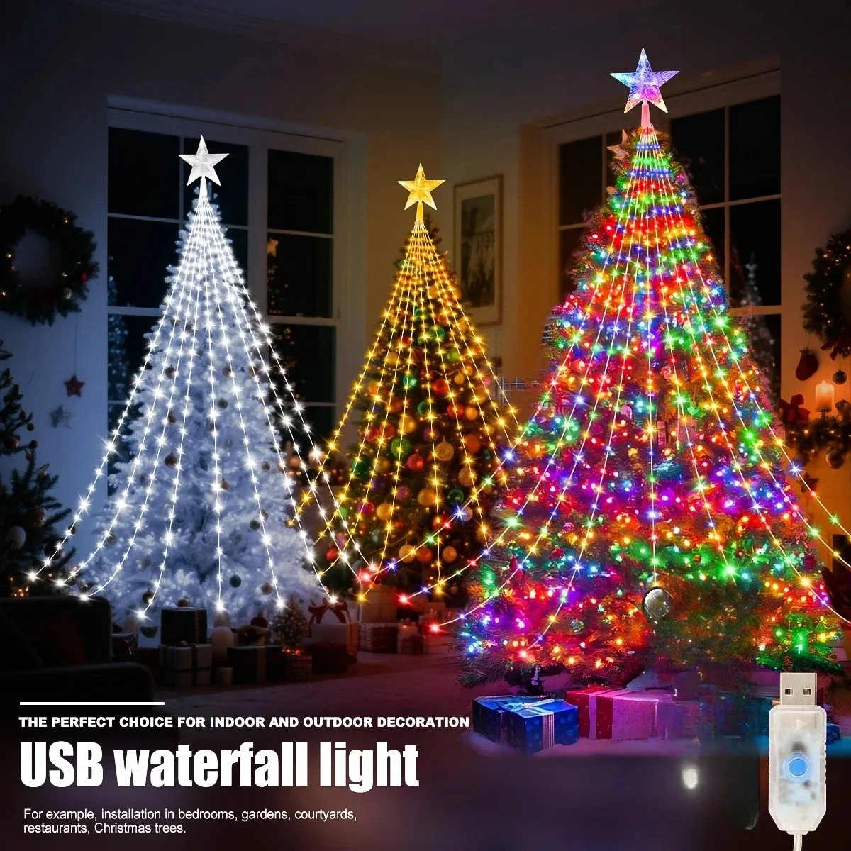 luzes-de-natal-led-luzes-de-fada-em-cordao-usb-8-modos-a-prova-d'Agua-decoracao-de-natal-para-jardim