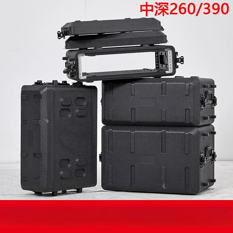 260-3U Stage Cabinet, PE Plastic, Waterproof, Shockproof, Portable Pro Power Amplifier Chassis Air CaseGoods in stock
