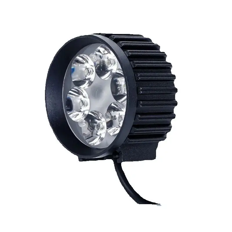 Electric Bike LED Light 12-80V Aluminum Alloy Headlight Waterproof Accessories for Night Riding Ebike Front Light