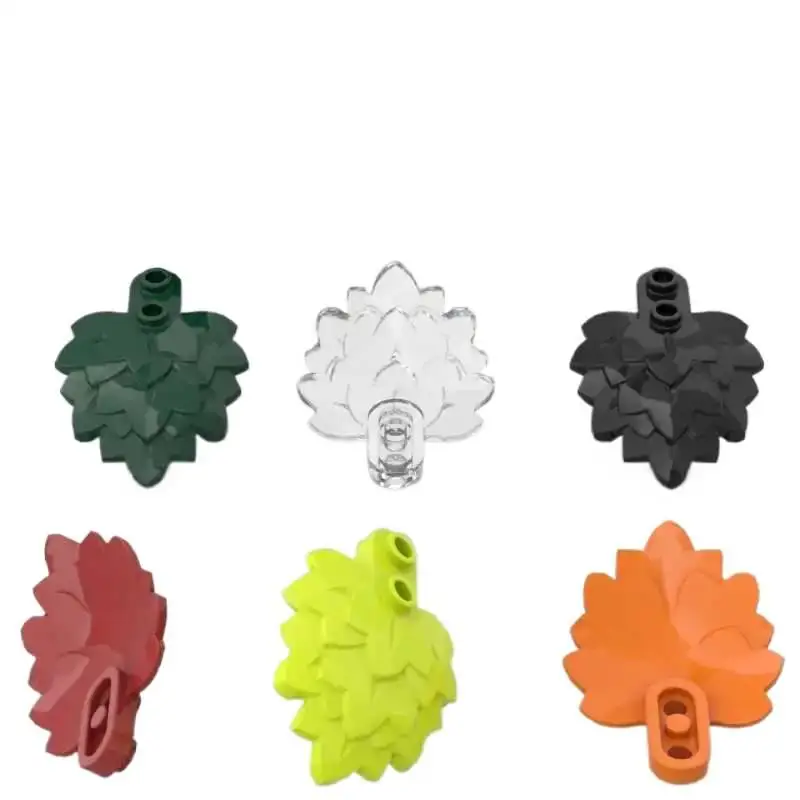100Pcs 5058 MOC Layered Leaves Building Blocks 5058 Compatible Tree Plant Scene DIY Assembly Bricks Educational Toy Parts