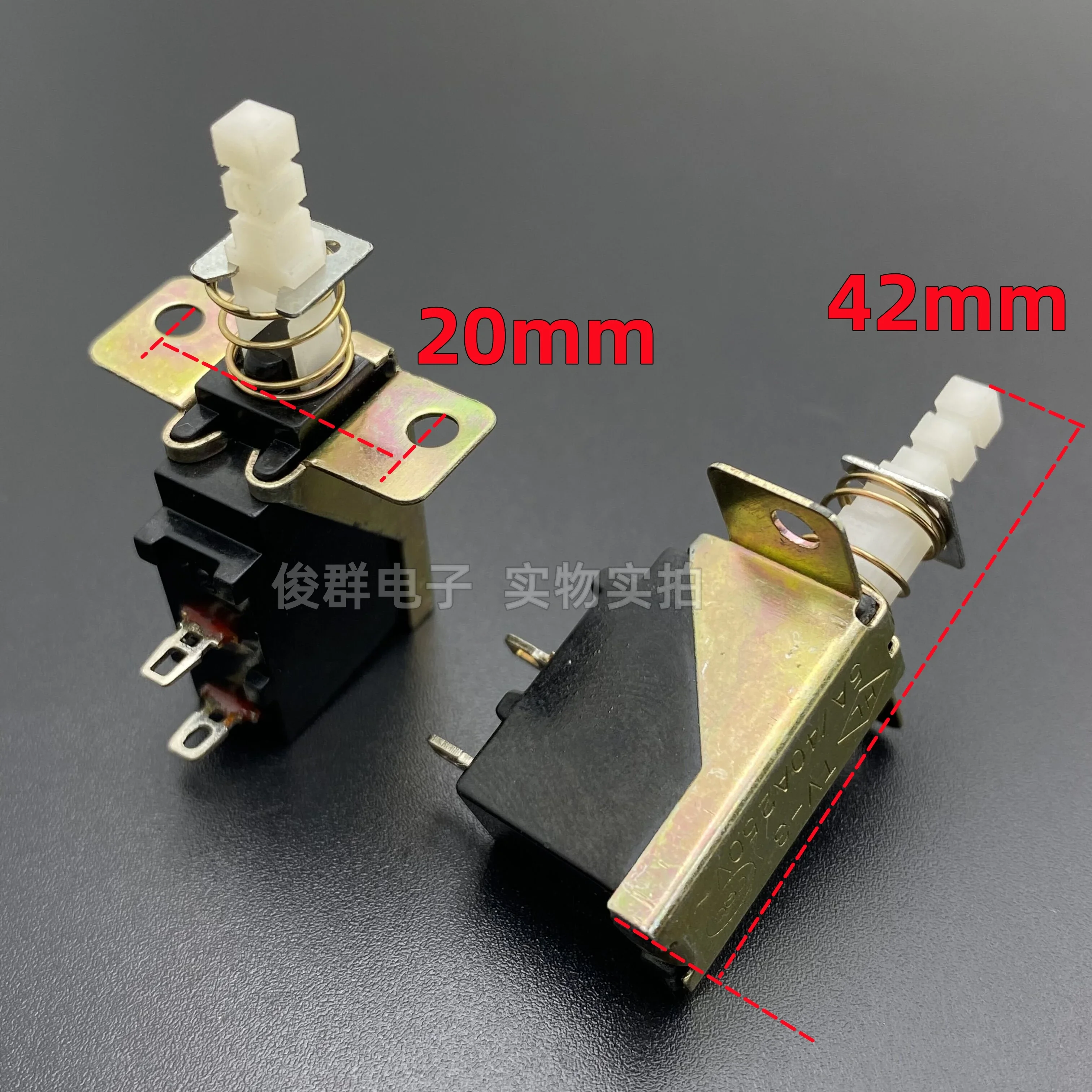 100pcs/KCD-A10 TV-3 SW-3 5A lockless reset power switch range hood box button adjustable straight button