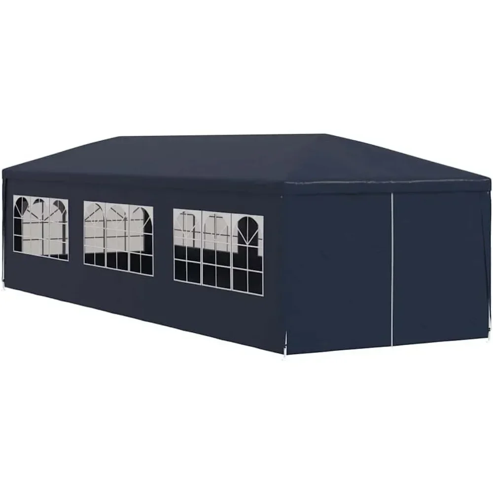 

outdoor canopy party tent 118.1" x 354.3", uv & water-resistant pe, rust-resistant steel frame, windows & zippered door, perfec
