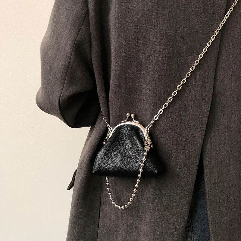 

Chain Link Crossbody Bag Women's Faionable Trendy oulder Bag PU Leather Soft Surface Color Casual Sle