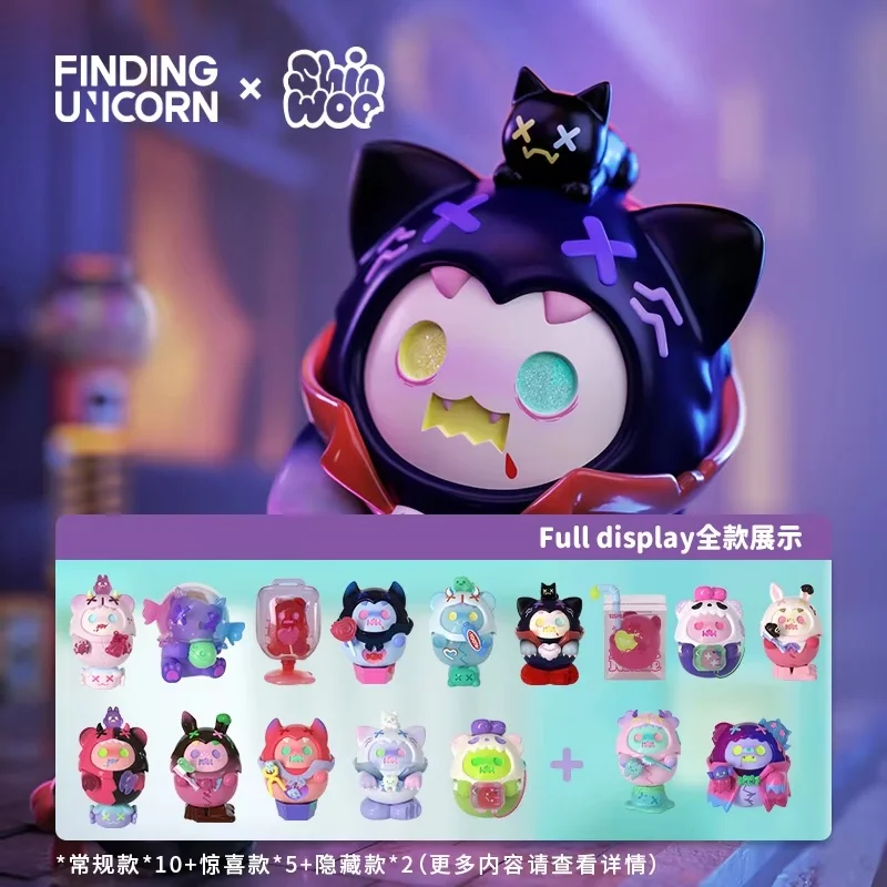 Finding Unicorn Shinwoo Vampire Candy House Series Blind Box Kawaii Surprise Box Pvc Garage Kit Cute Ghost Bear Toy Kids Gift