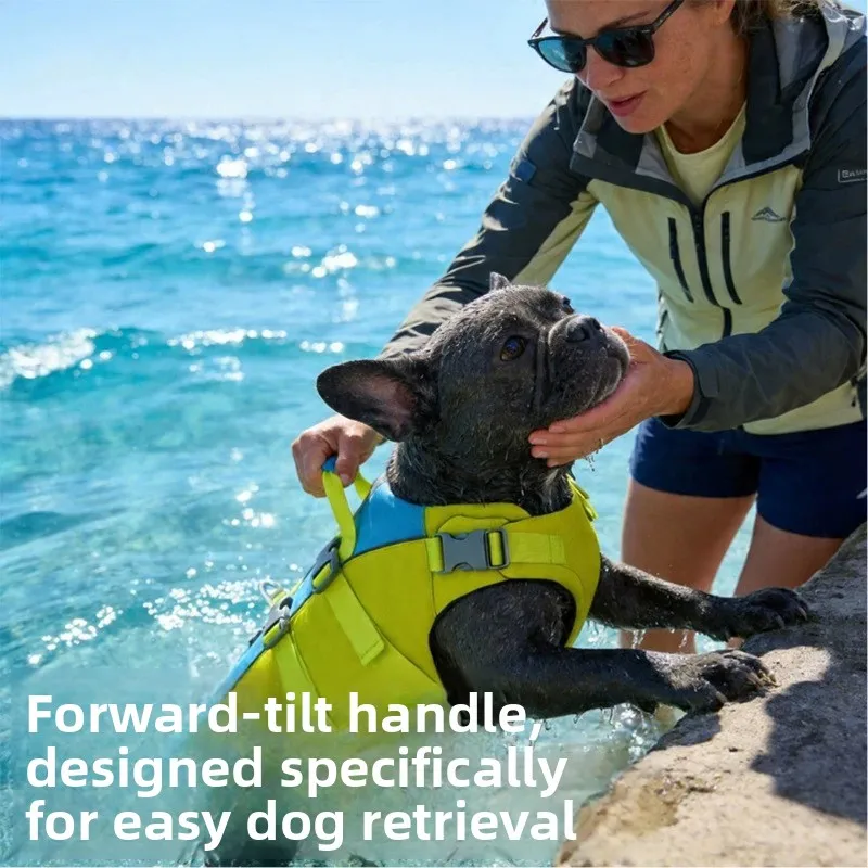 High Buoyancy Pet Life Jacket for Dogs Swim Vest for Golden Bulldog Border Large Dog Flotation Suit Pool Beach Dog Safety Gear