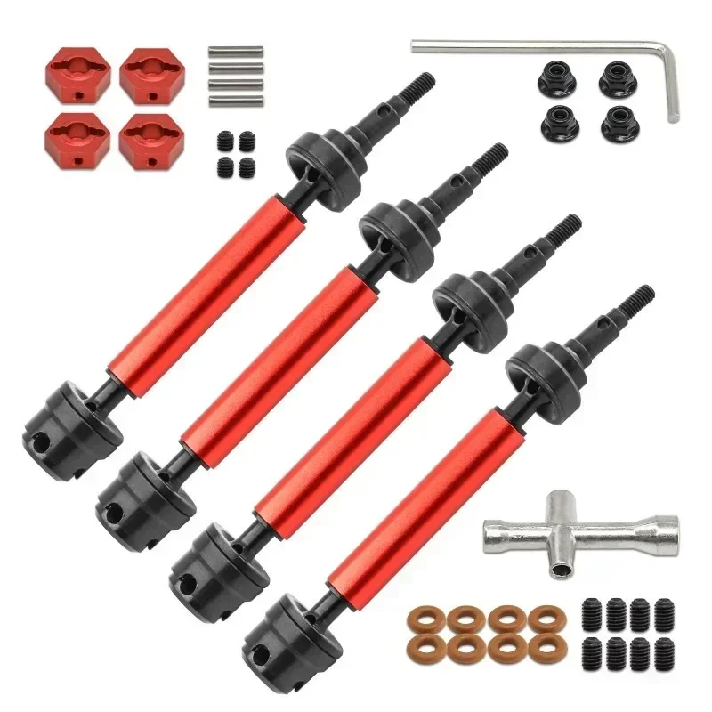 4pcs Metal Front and Rear Drive Shaft CVD Driveshaft for ARRMA 1/10 3S Big Rock V2 Granite Senton Vortecks RC Car Upgrade Parts