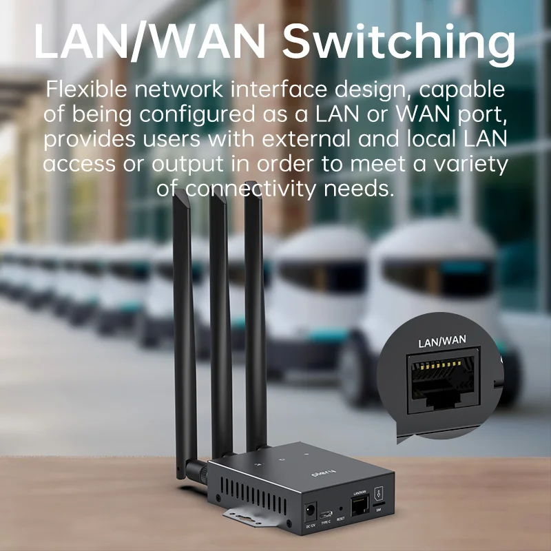 Plery WiFi Router WiFi6 4G LTE Routers 2.4G 300Mbps Portable Internet Device Nano SIM Card LAN/WAN Port For IP Camera EU Plug