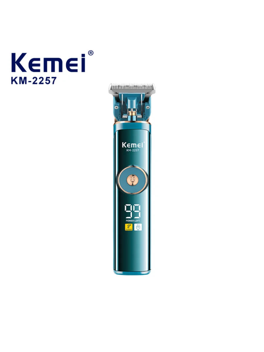 Kemei Hommes Tondeuse À Cheveux Tondeuses Km-2257 Étanche Rechargeable Coupe De Cheveux Machine LCD Chauve Tondeuse À Cheveux