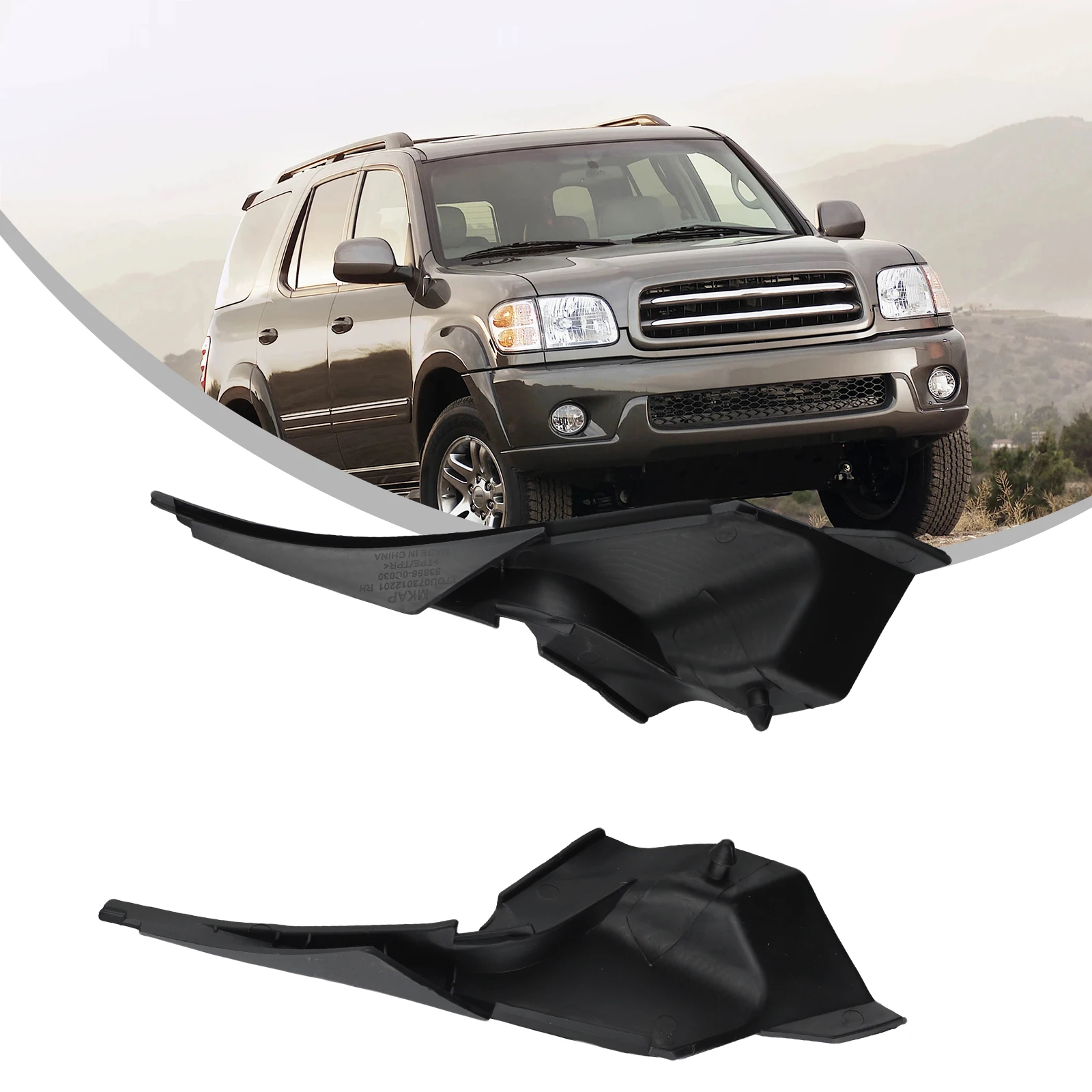 

Accessories Side Cowl Plate 53867-0C030 For Toyota For Tundra 2007-14 Left+Right Plastic High Quality Practical