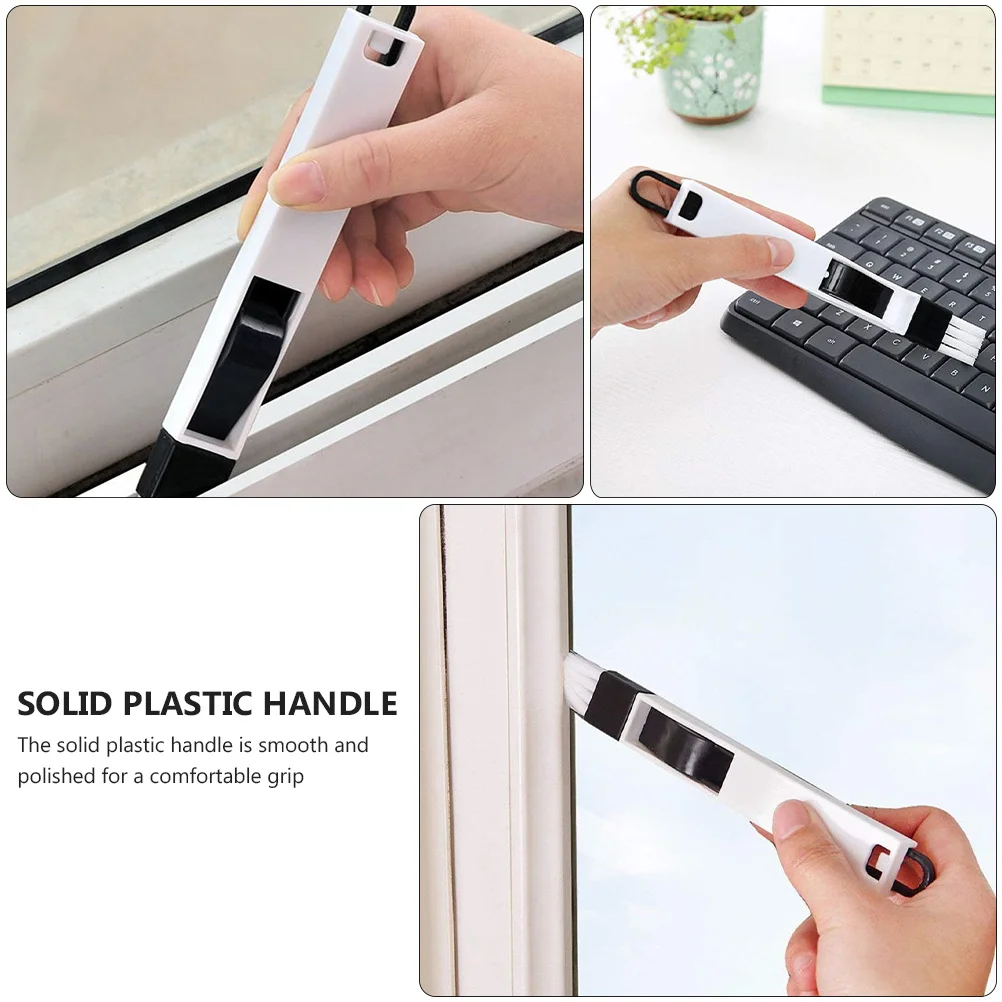 

20Pcs Groove Cleaning Brush Set Solid Plastic Handle Hanging Hole Design Detail Brush for Window Door Keyboard Cleaning