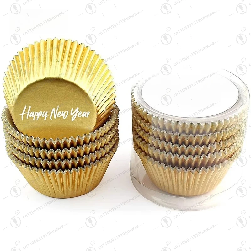 

Shelly Happy New Year Mini Cupcake Liner Party Decoration Foil Baking Cup
