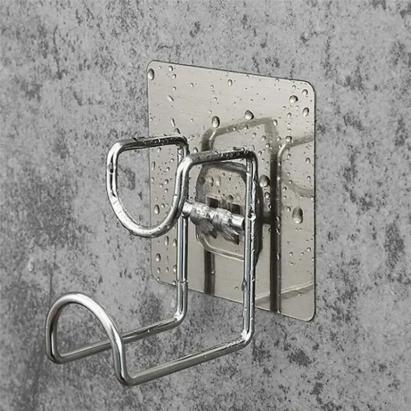KYCOR-Stainless Steel Wash Basin Hook Kitchen Bathroom No Trace Strong Paste Holder Multifunctional Punch-Free Iron Storage A