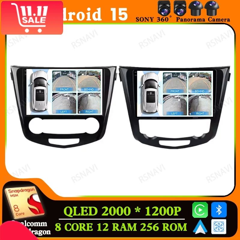 

Android 15 Car Radio For Nissan Qashqai 2 J11 X-Trail T32 Rogue 2013-2021 Wireless Carplay Auto GPS BT Stereo QLED Video Player