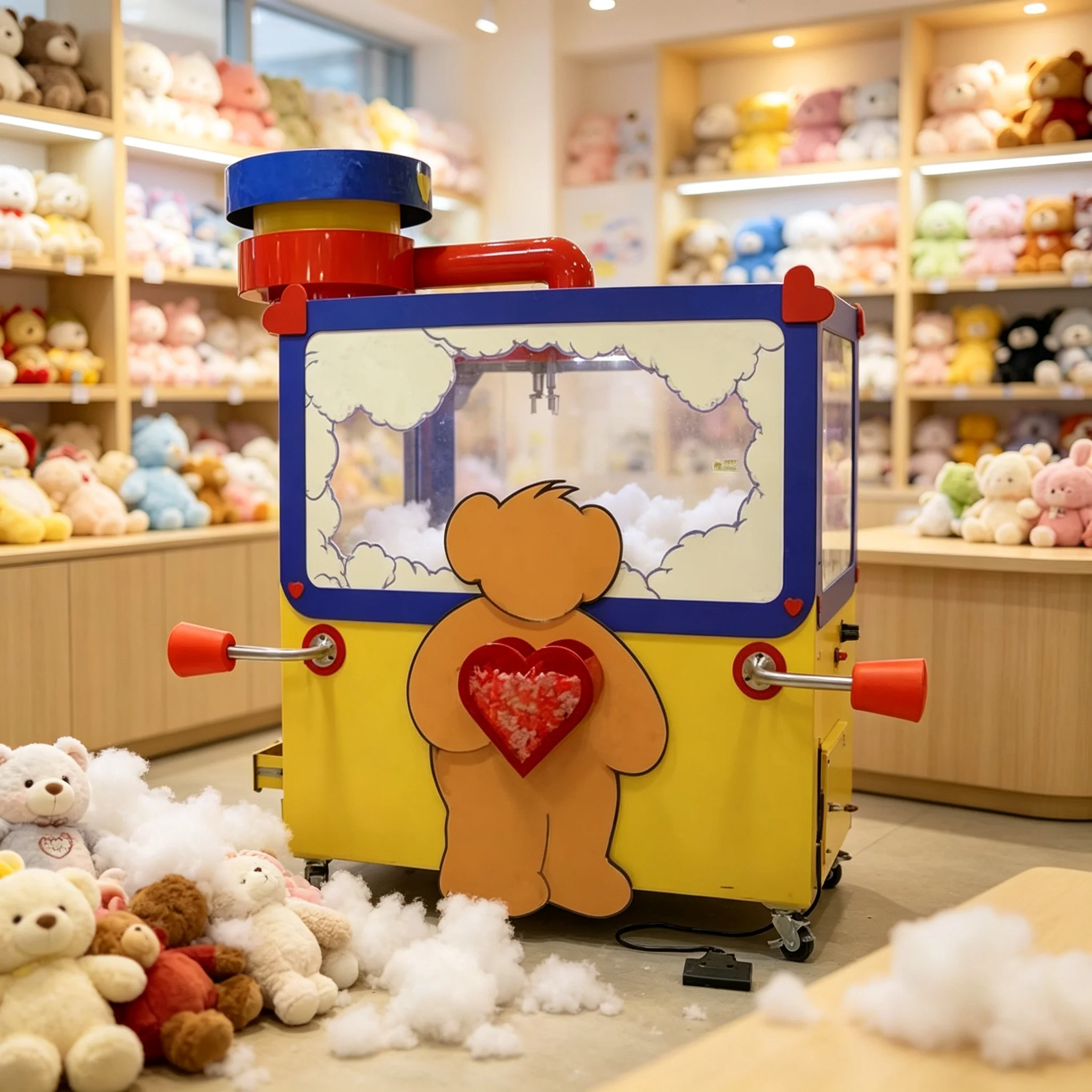 Cotton Stuffing Machine Electric Music Plush Toy Filling Device Crowd‑attracting For Mall Party Custom Wholesale