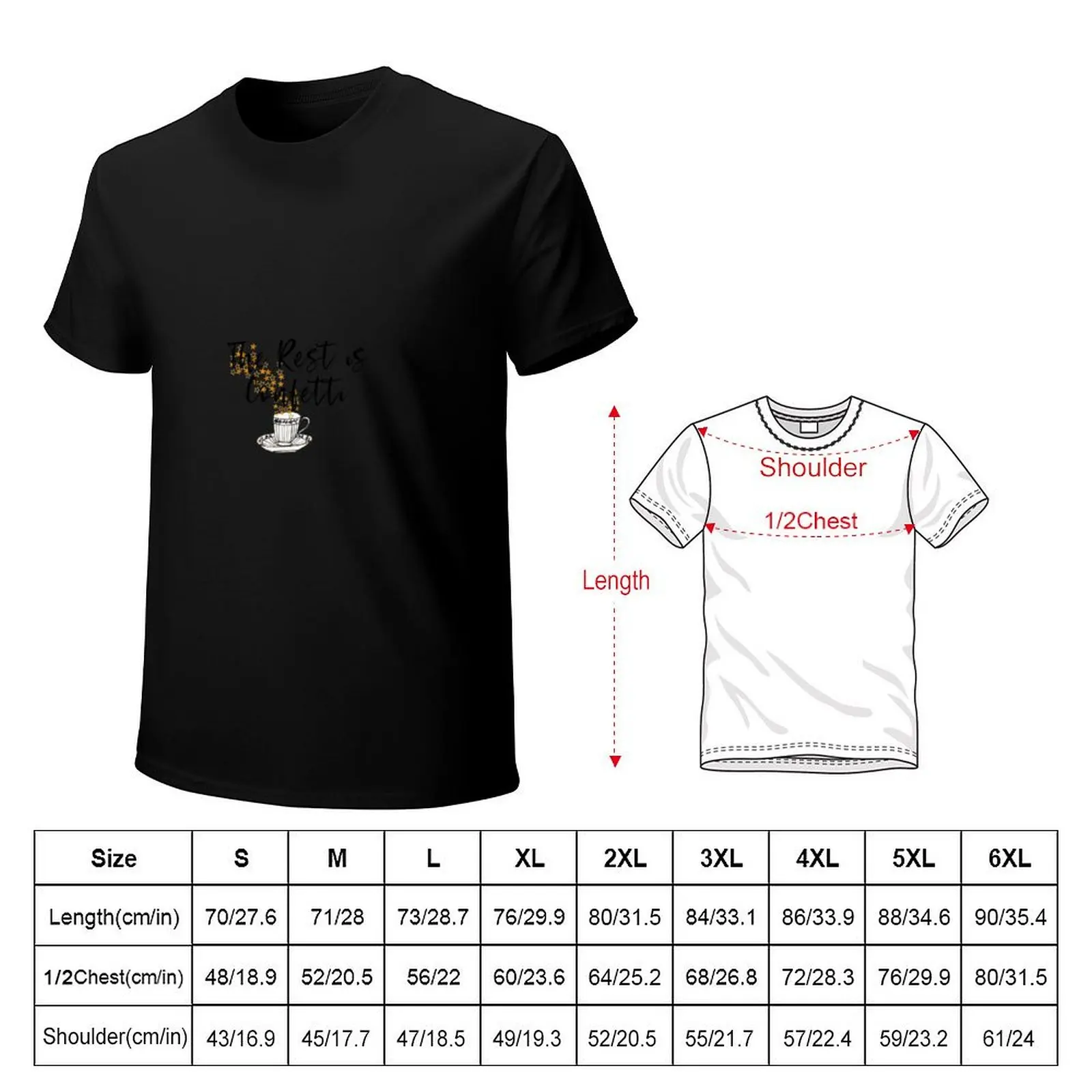 The Rest Is Confetti T-Shirt Large Size Loose Casual Tee