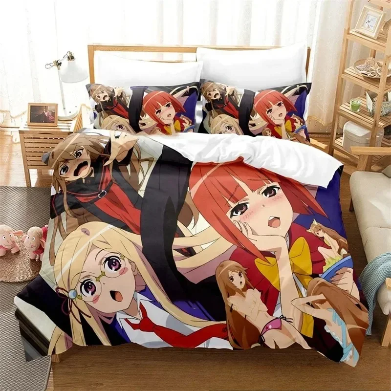 

Anime Okami-san and Her Seven Companions 3D NEW Duvet Cover Pillowcase Bedding Set Adult Girl Bedroom Decoration Double Large