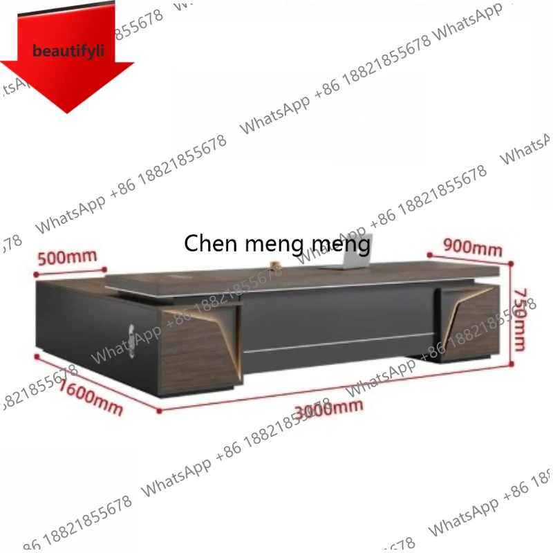 

Комплект офисной мебели a16: кресло руководителя, комбинированный шкаф для документов, высококлассная мебель для руководителя/президента Dabantai, простой современный офисный гарнитур