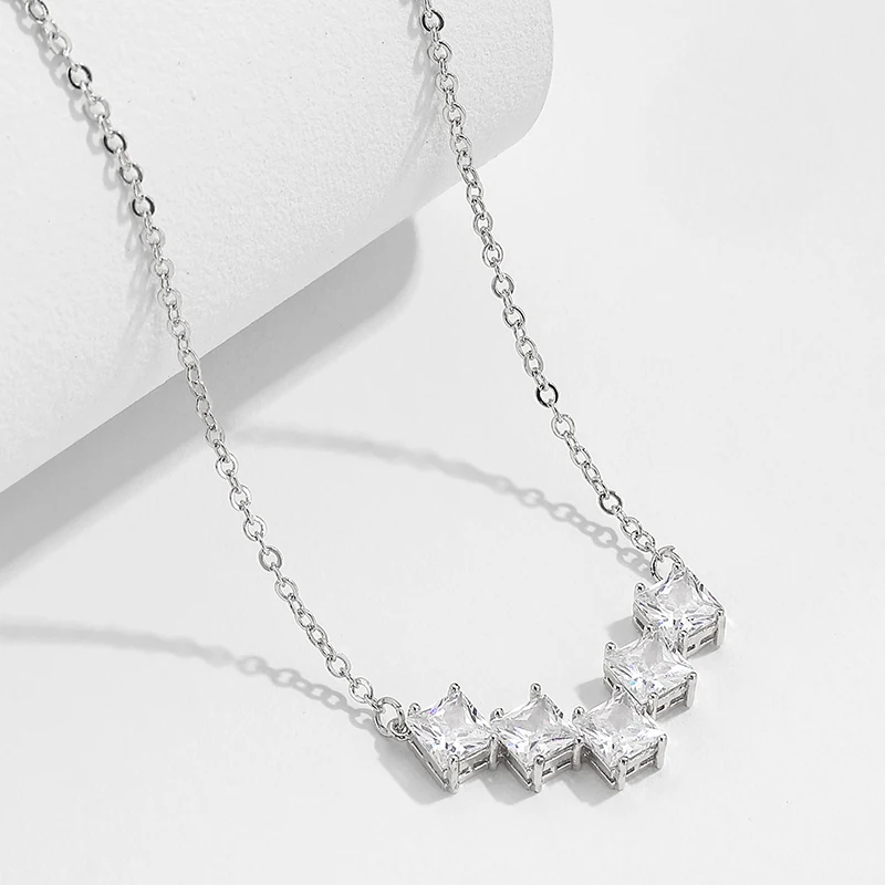 ZAKOL Brand Elegance Charm Water Drop AAA Cubic Zircon Crystal Earrings Necklace Set For Women Popular Bride Jewelry Gift