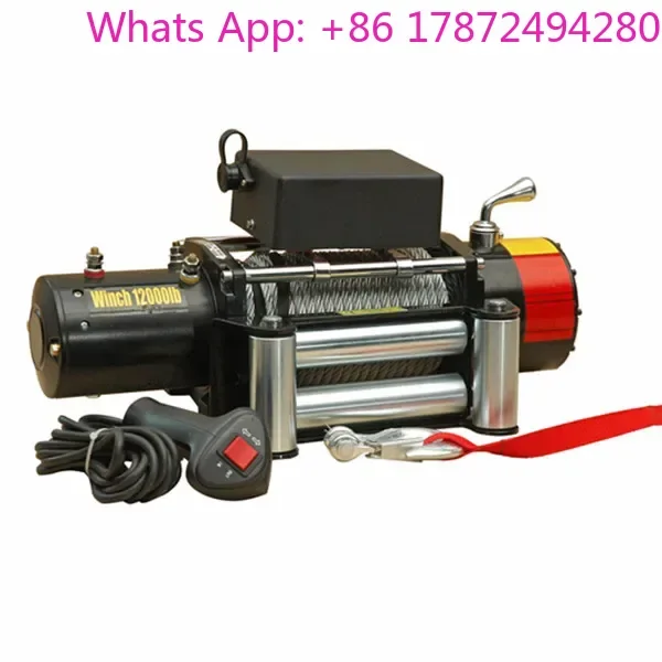 15000lbs 7T Electric Hoist Winch Heavy       Cable Winch with Control Box