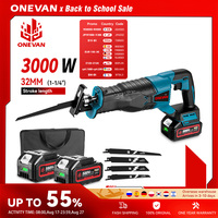 ONEVAN 3000W 10000SPM Electric Reciprocating Saw Electric Chainsaw Saber Saw Cordless Cutter Tool For Makita 18V Battery Pin