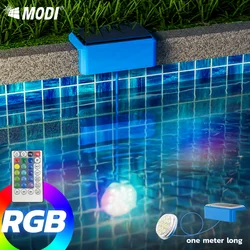Solar pool light IP67 waterproof pool light 16 color underwater pool light, suitable for ground swimming pools and ponds