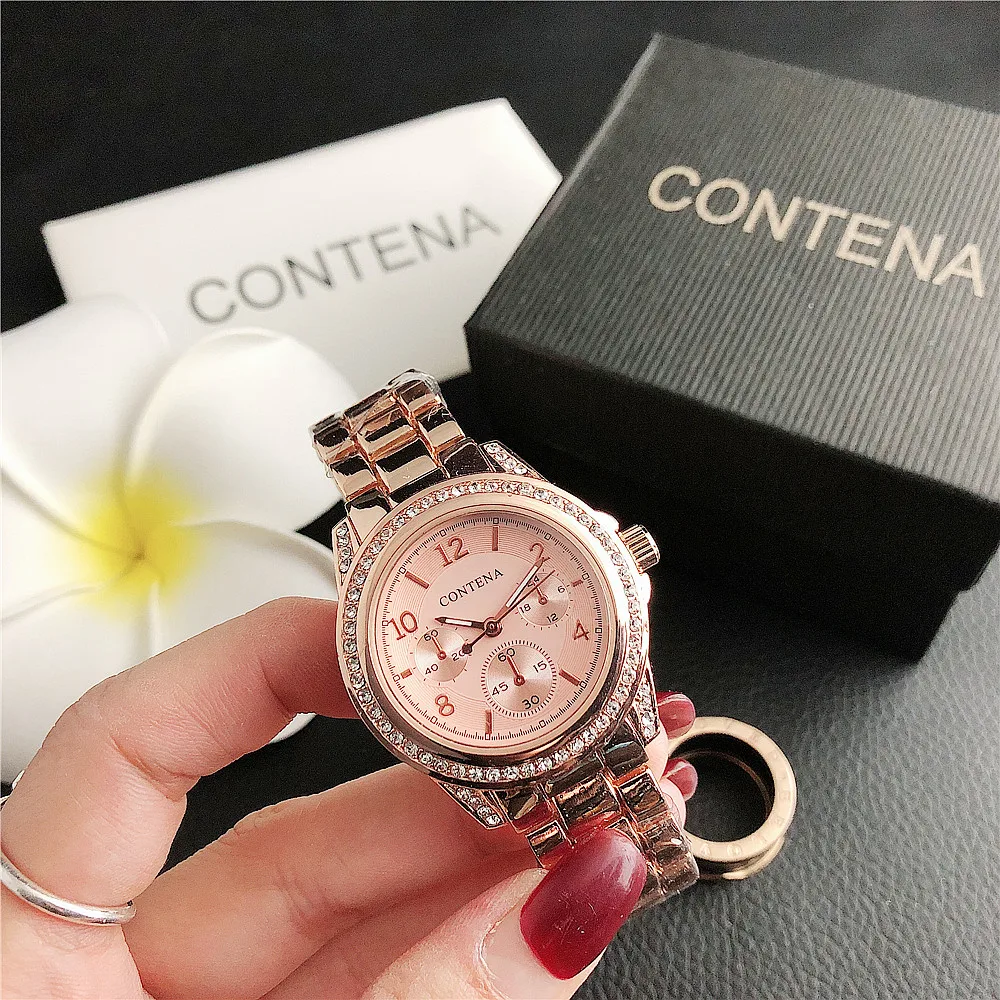 

Luxury Quartz Watches for Women Business Fashion Rhinestone Stainless Steel Ladies Wristwatch Woman Clock Gift Relogio Feminino