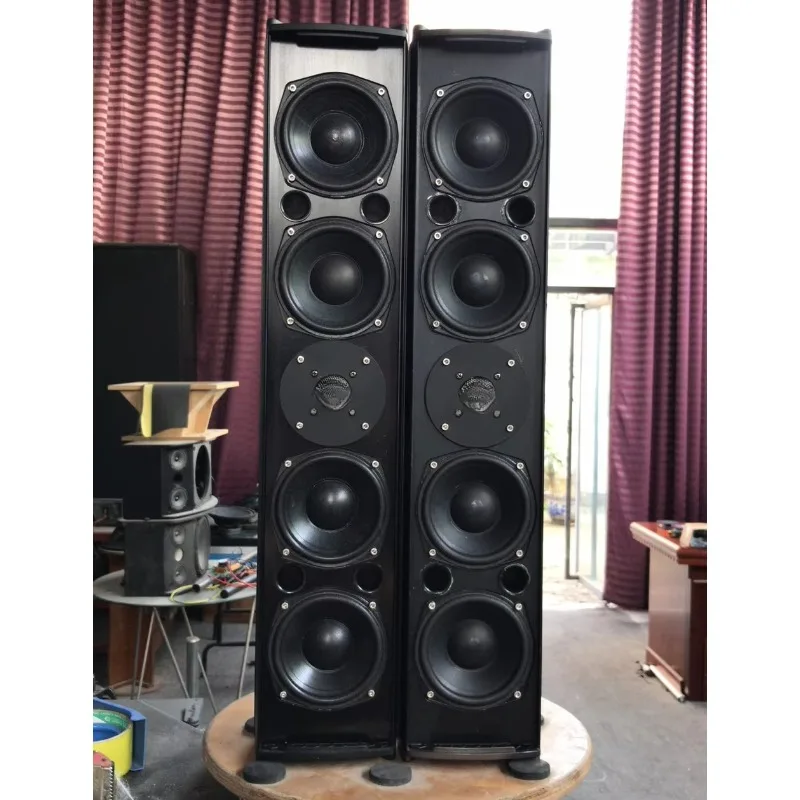 4Pcs 4.5 Inch Mini Line Array Column Speaker Portable Sound System For Club Church Stage Performance Audio Equipment