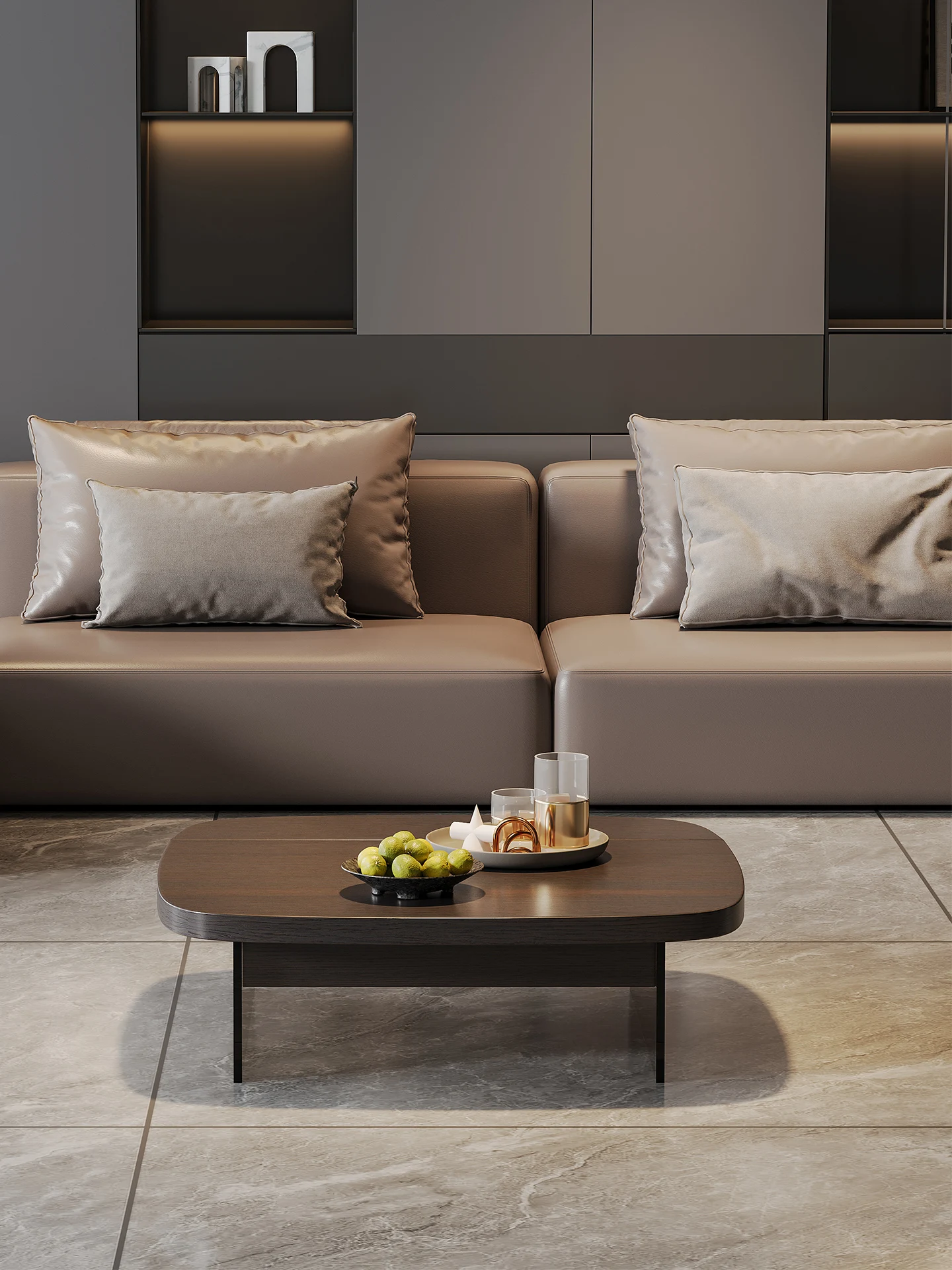 

LMM lift folding coffee table Italian light luxury solid wood living room household simple small apartment