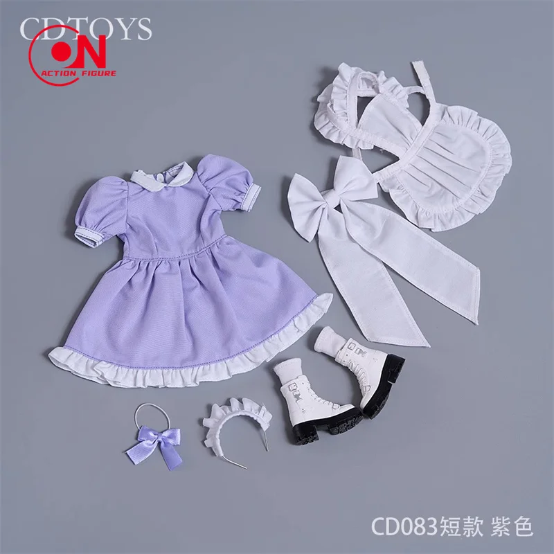 cdtoys cd083 1/6 مقياس لطيف فستان خادمة أحذية الجوارب الملابس ملحق نموذج يناسب 12 "أنثى الجندي عمل الشكل دمى الجسم