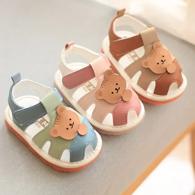 Summer Boy Girl Baby Sandals Kid Barking Shoes Children Sound Will Ring Soft Bottom Walking Shoes Kids Whistling Toddler Sandals