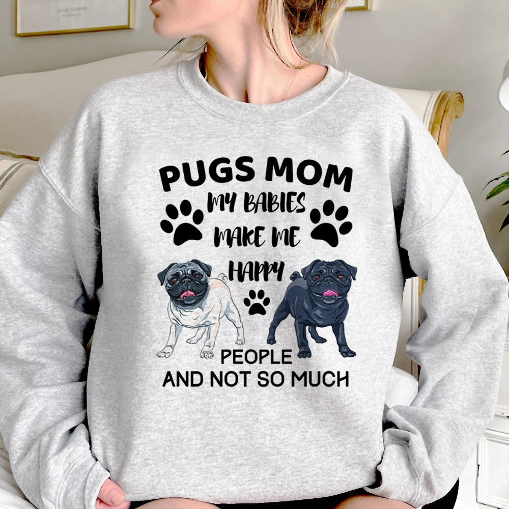 

Pug hoodies women y2k aesthetic vintage 90s harajuku Pullover clothes female Fleece Hooded Shirt