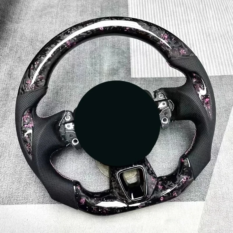 

Racing Style Forged Carbon Fiber Steering Wheel with Buttons (Universal Fit) 2011